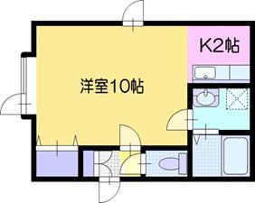 KS3117(1K/2階)の間取り写真