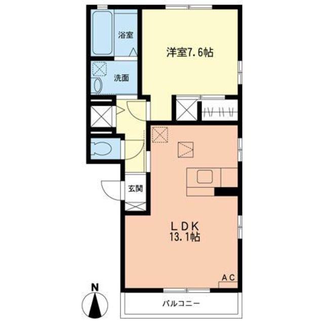 バリエンテ(1LDK/3階)の間取り写真