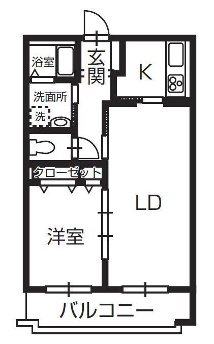 プリマクラッセ(1LDK/5階)の間取り写真