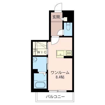 エスポアールゴンゲン(ワンルーム/3階)の間取り写真