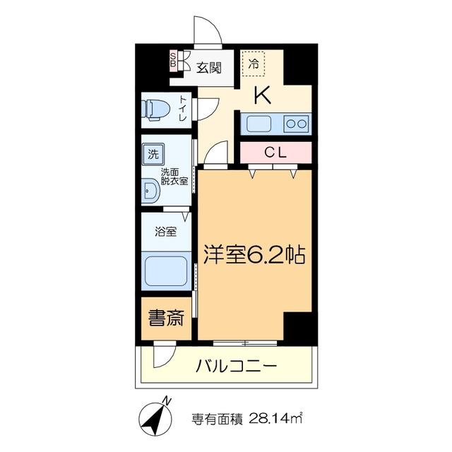 フリーダムファン(1SK/5階)の間取り写真