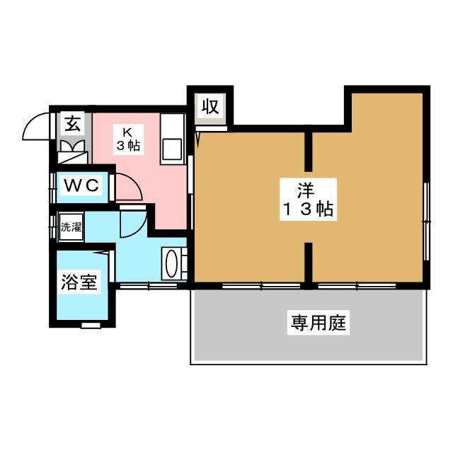 OAKLEAF(1K/2階)の間取り写真