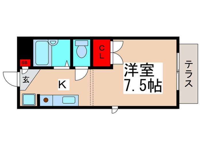 シャルムトキタ(1K/1階)の間取り写真