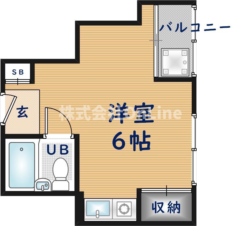 山田ビル(ワンルーム/5階)の間取り写真