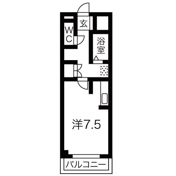 REVE21(ワンルーム/6階)の間取り写真