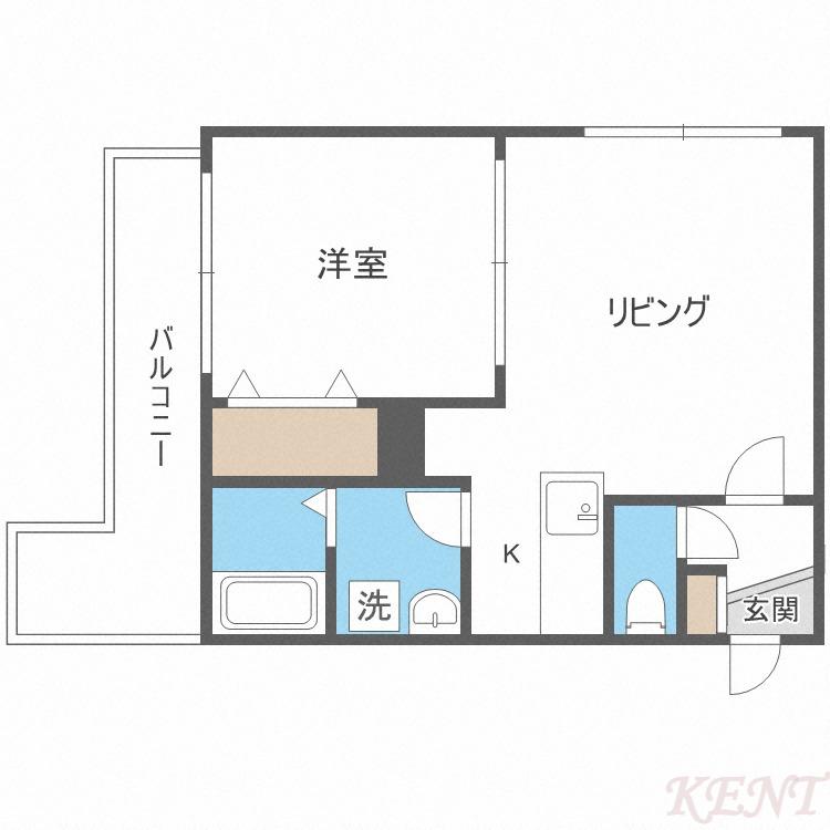 アベニュー224(1LDK/3階)の間取り写真