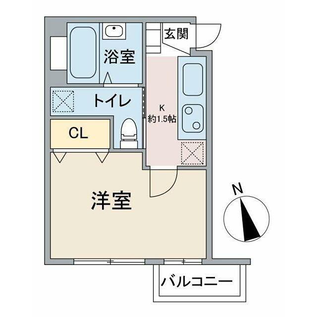 ソル・レヴェンテ(1K/3階)の間取り写真