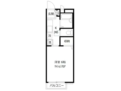 シンセナリィハイツ(1K/1階)の間取り写真