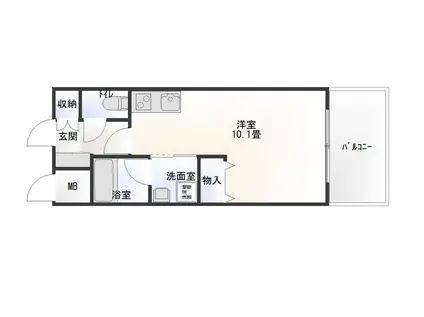 KSMビルII(1K/3階)の間取り写真