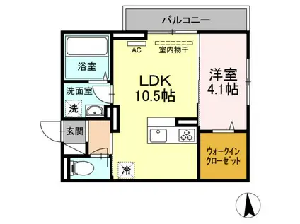 フレッチェ・ボスコ VI(1LDK/2階)の間取り写真