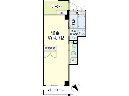 LUMINOUSHIYOSHI(1K/4階)の間取り写真