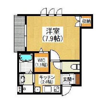 セレス五本木(1K/1階)の間取り写真