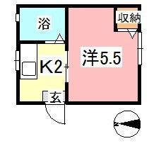 サクラハイツ(1K/2階)の間取り写真