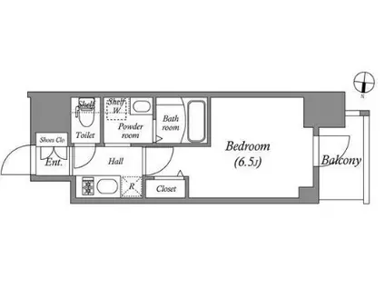 アドバンス難波南ワイズ(1K/12階)の間取り写真