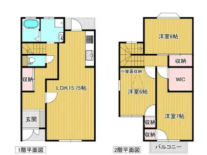デュオフォルム御立(3LDK/1階)の間取り写真