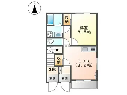 メゾンミルキーウェイII(1LDK/1階)の間取り写真