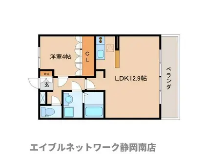 エクセル・ハイムII(1LDK/1階)の間取り写真