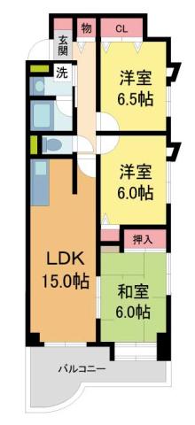 ロイヤル仁川(3LDK/2階)の間取り写真