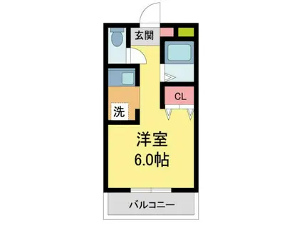 ダイドーメゾン西宮北口XIII(1K/2階)の間取り写真