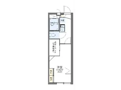 レオパレスMYOJINII(1K/1階)の間取り写真
