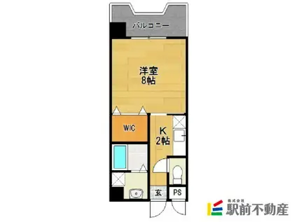 ARK鳥栖(1K/3階)の間取り写真