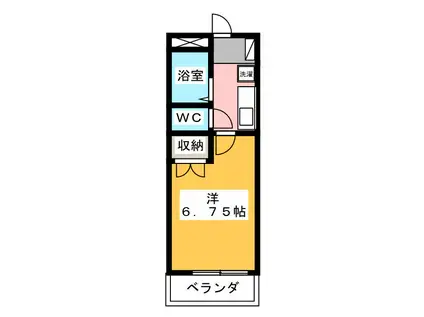 メゾン・ラ・メール(1K/2階)の間取り写真