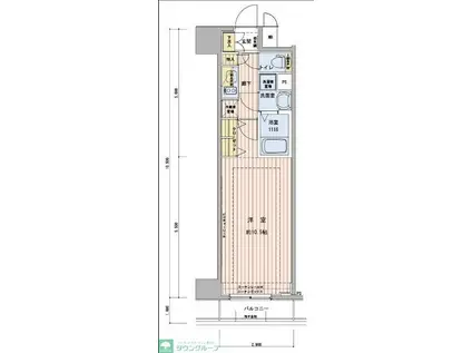 メインステージ浅草橋駅前(1K/4階)の間取り写真