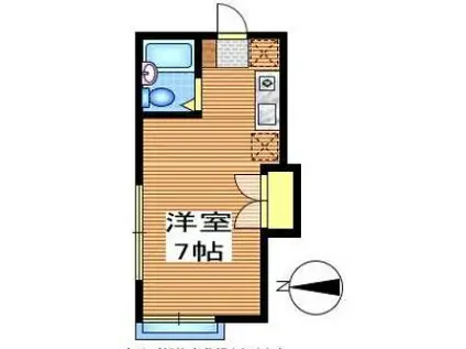 グレースステージB棟(ワンルーム/1階)の間取り写真