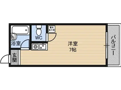 レジデンス堀江(ワンルーム/6階)の間取り写真