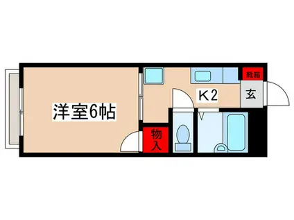 ラプラス百合ヶ丘(1K/2階)の間取り写真