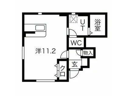 ソワサントゥ ディス長田町 C(ワンルーム/1階)の間取り写真