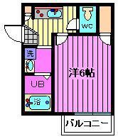 LARIA OMIYA(1K/1階)の間取り写真
