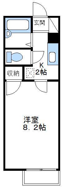 エクレール相原(1K/2階)の間取り写真