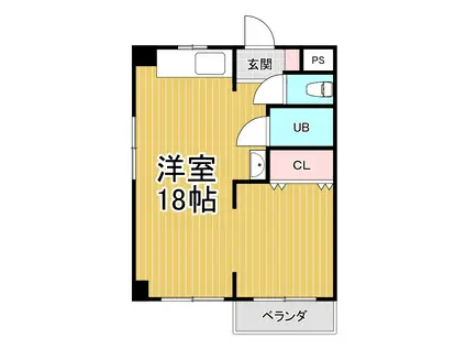 ラ・レジェール広瀬(1LDK/5階)の間取り写真