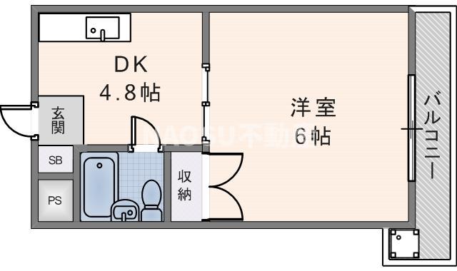 コーポ南野(1DK/1階)の間取り写真