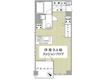 プレサージュ西横浜(ワンルーム/4階)の間取り写真