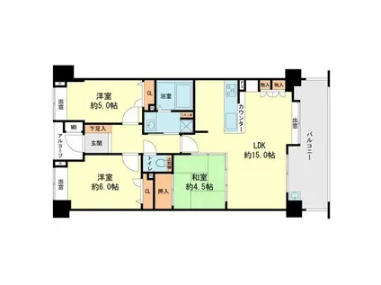 モントーレ春日アヴァンティ203(3LDK/2階)の間取り写真