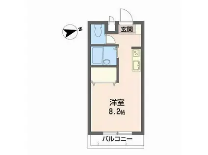 エクセレンスMAY(ワンルーム/1階)の間取り写真