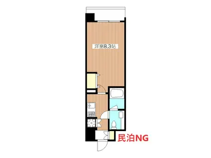 BPRレジデンス代々木初台 JT(1K/2階)の間取り写真