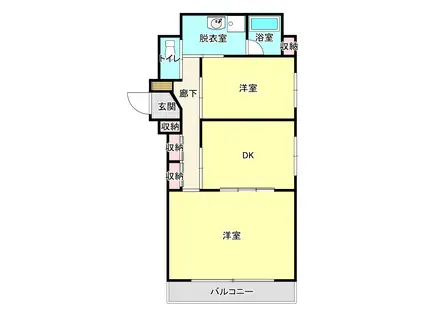 ピアビル(2LDK/7階)の間取り写真