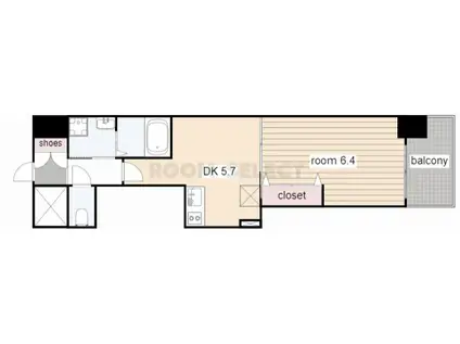 エステムプラザ名古屋駅前プライムタワー(1DK/2階)の間取り写真