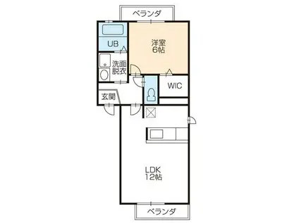 ベル カーサ(1LDK/3階)の間取り写真