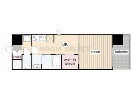 エステムコート名古屋鶴舞シエル(1DK/5階)の間取り写真