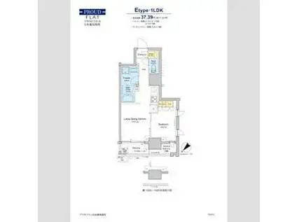 プラウドフラット日本橋馬喰町(1LDK/10階)の間取り写真