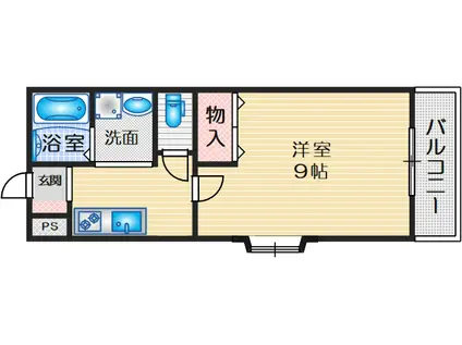 ノーブルイズミ(1K/1階)の間取り写真