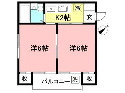 エミナンス(2K/3階)の間取り写真