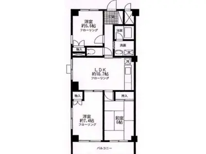 ウエストロード上石神井(3LDK/3階)の間取り写真