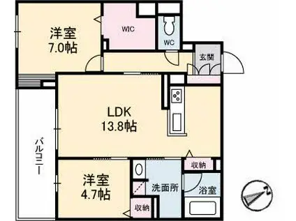 SADAEMON(2LDK/3階)の間取り写真