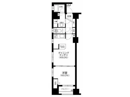 コアマンション御徒町フリージオ(1DK/4階)の間取り写真