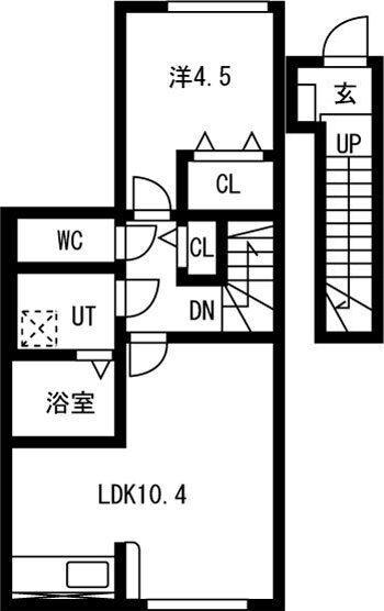プチ ボヌール (1LDK/2階)の間取り写真